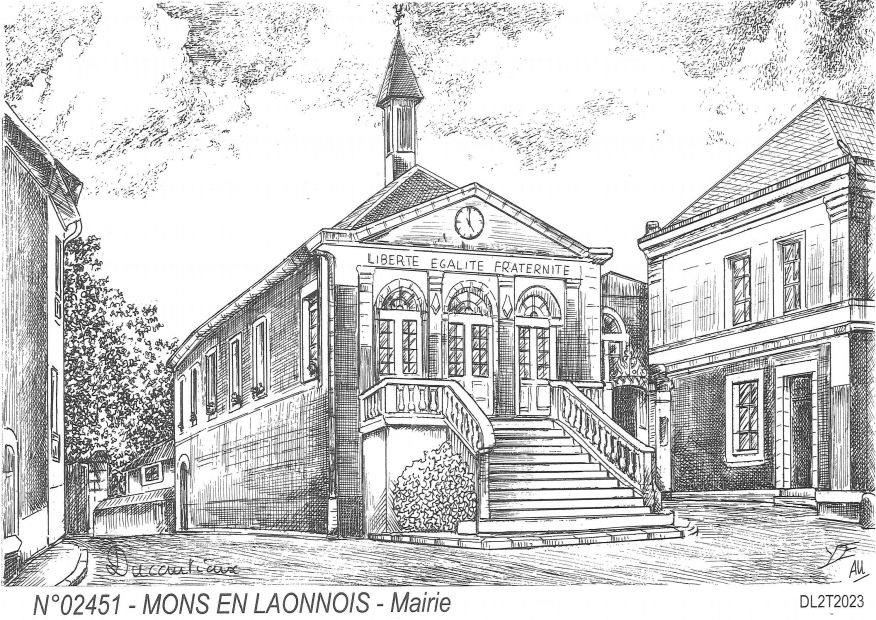 N 02451 - MONS EN LAONNOIS - mairie